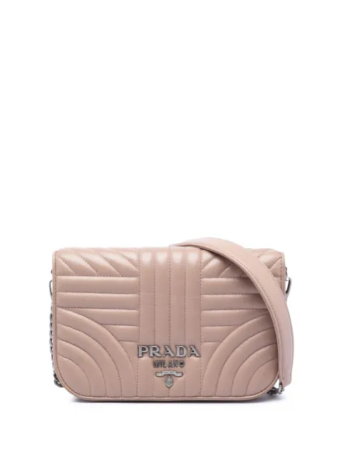 Prada Pre-Owned 2013-2026 Mini Soft Calf Impunture Diagramme crossbody bag Brown EP4IPZZ2PGFKYEZL