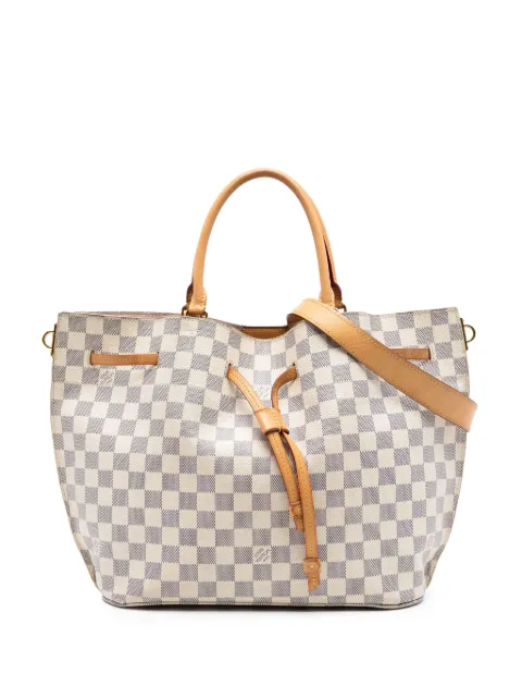 Louis Vuitton Pre-Owned 2016 Damier Azur Girolata bucket bag White 3PEC0EHGYZZTKK3M