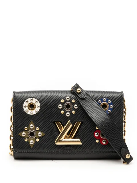 Louis Vuitton Pre-Owned 2017 Epi Mechanical Flowers Twist Chain Wallet crossbody bag Black U5DCX7J1P419M5X8