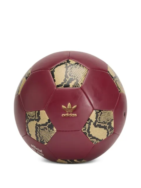 Wales Bonner snakeskin-print leather football Red KF1073COLLEGIATEBURGUNDY