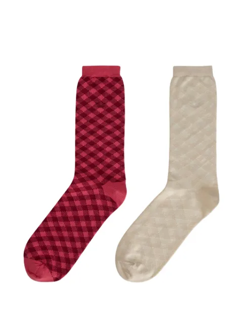 Wales Bonner argyle-knit socks Pink KG4888CRAFTPINK