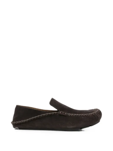 LOEWE Rambla driving loafers in suede calfskin Brown M816290X69