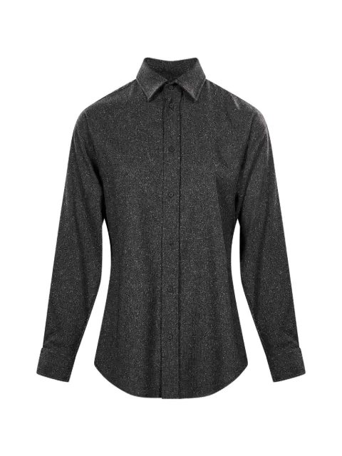 DARKPARK herringbone-pattern long-sleeve shirt Grey WSH04FAC1860099