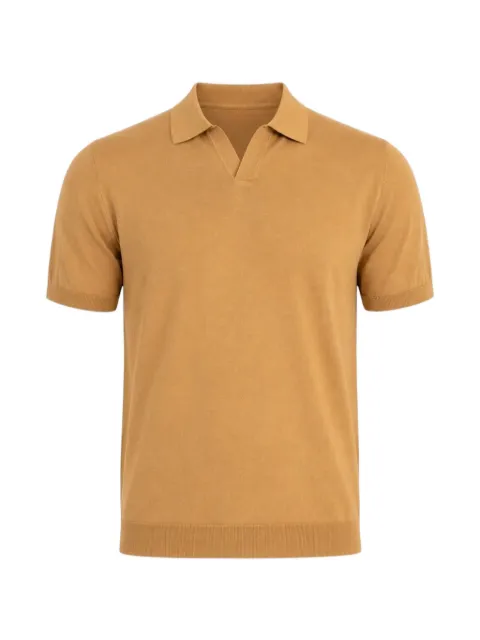 DIKTAT short-sleeve knitted T-shirt Yellow DK17008NOCCIOLA