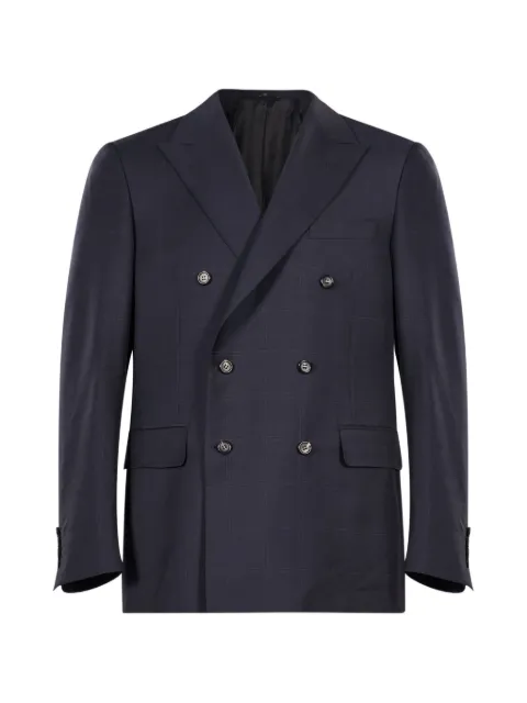 Canali check-pattern double-breasted suit Blue BR058001248620