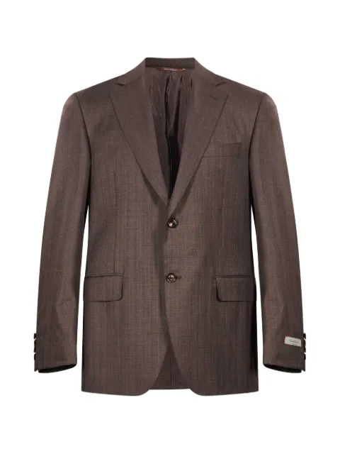 Canali single-breasted notched-lapels suit Brown BX05853E1228020