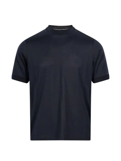 Canali mock-neck T-shirt Blue MJ02453T0967