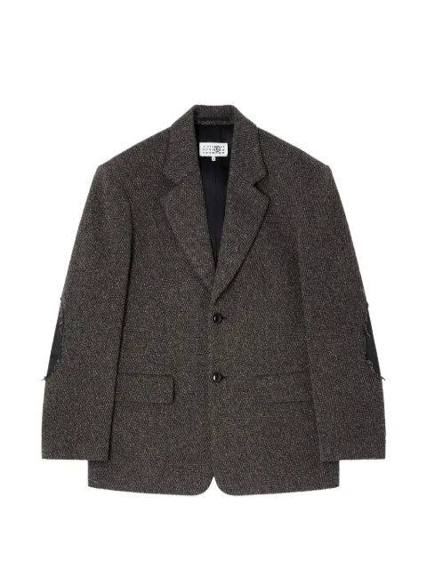 MM6 Maison Margiela Wool tweed suit jacket Brown SH0BN0029M36002