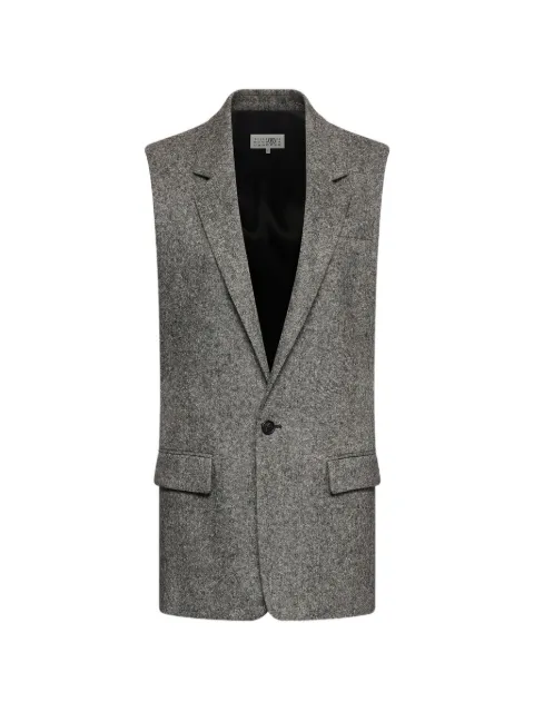 MM6 Maison Margiela dotty tweed gilet Grey S52FB0107M36004
