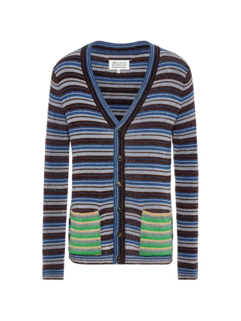Maison Margiela striped wool cardigan Blue S50HP0055M13323