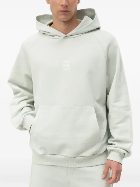 HUGO blanket-stitch embroidered-logo hoodie Green 50556570