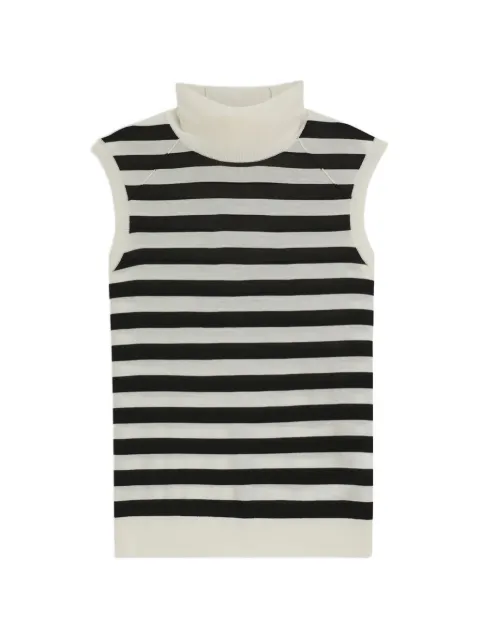 BOSS striped sleeveless sweater White 50544998