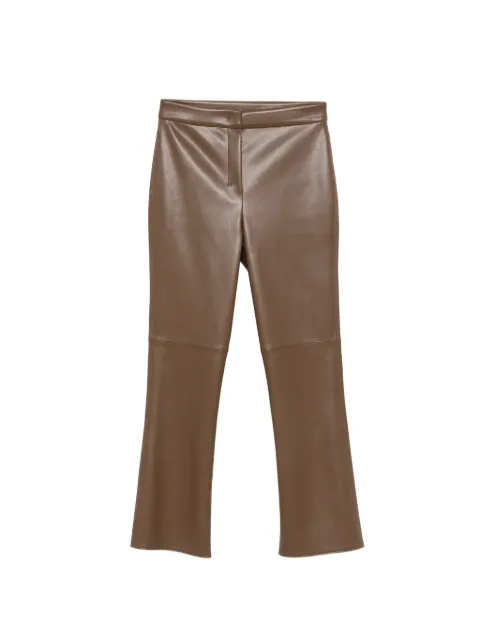 'S Max Mara straight-leg leather-effect trousers Brown 2629786041600