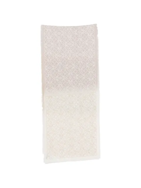 LOEWE Anagram frayed scarf Pink FSA2S1SW03
