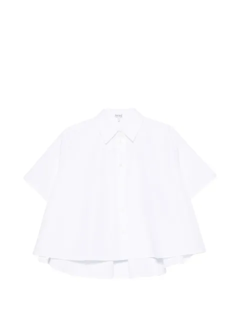 LOEWE embroidered-logo cape shirt White S359Y05XI5