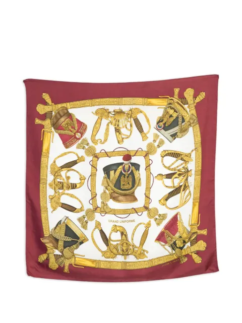Hermès Pre-Owned 1985 Grand Uniforme silk scarf Red 15016510