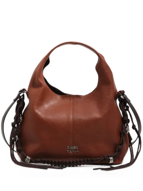 BIMBA Y LOLA small dark-tan-leather paper bag Brown 261BBAJ2E14633