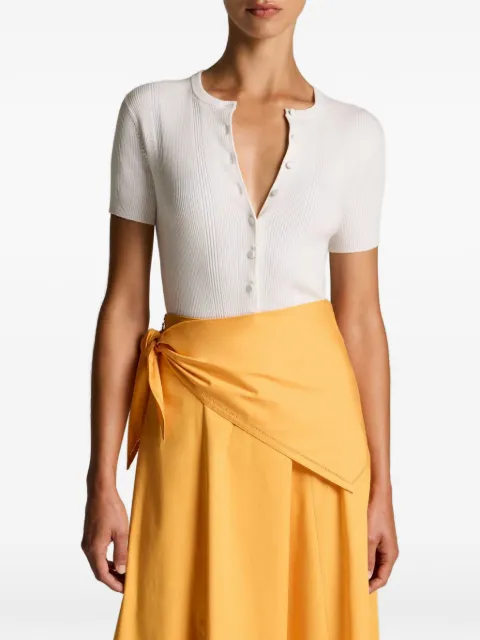 Vince ribbed-knit button-front cardigan White V207879891