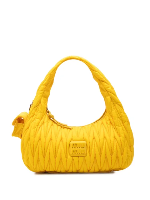 Miu Miu Pre-Owned 2010-2026 Matelasse Tessuto Wander hobo bag Yellow OKRHLEXUJK6M4ATG