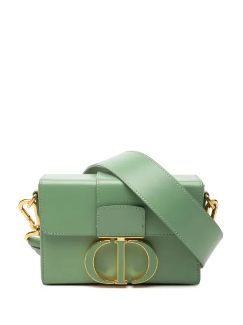 Christian Dior Pre-Owned 2020 Micro Smooth Calfskin 30 Montaigne Flap crossbody bag Green E0KTK5YXBKPQSD19