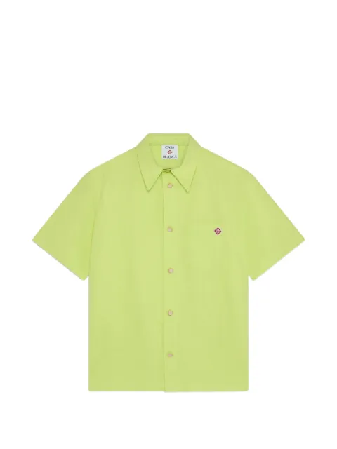 Casablanca logo-patch piqué shirt Green MSS26SH24901