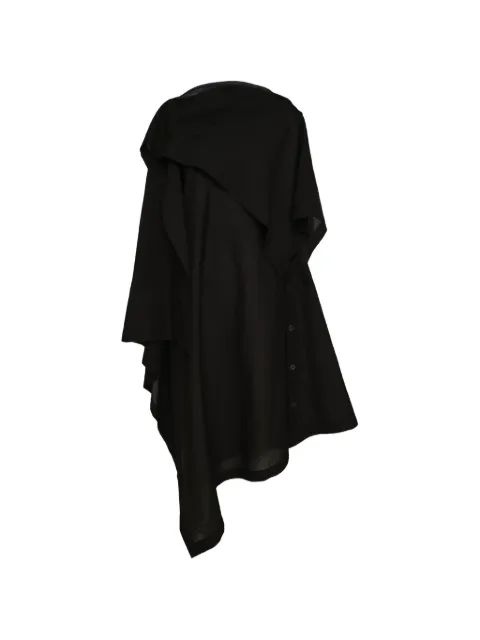 Issey Miyake asymmetric draped dress Black IM66FH567