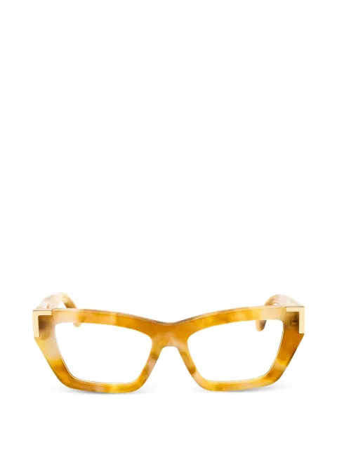 Palm Angels Eyewear tortoiseshell-effect cat-eye glasses Yellow PERJ01D