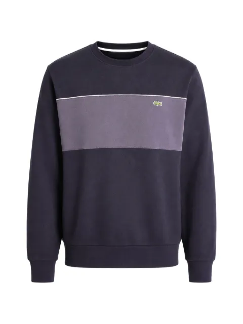 Lacoste logo-patch colour-block sweater Blue SH08874CI