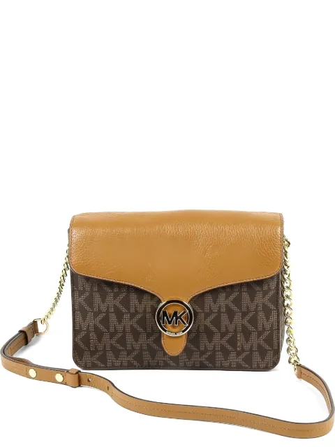 Michael Kors Vanna logo-monogram cross body bag Brown 35T7GV3F2BBRCORN