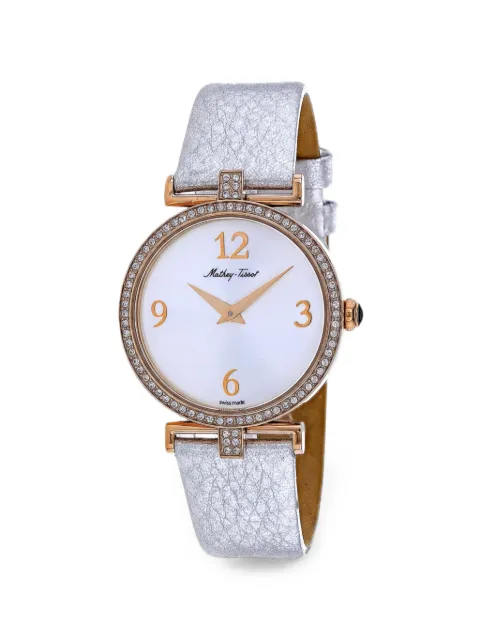 Mathey Tissot Gaia crystal-embellished 34mm watch White D587QPI