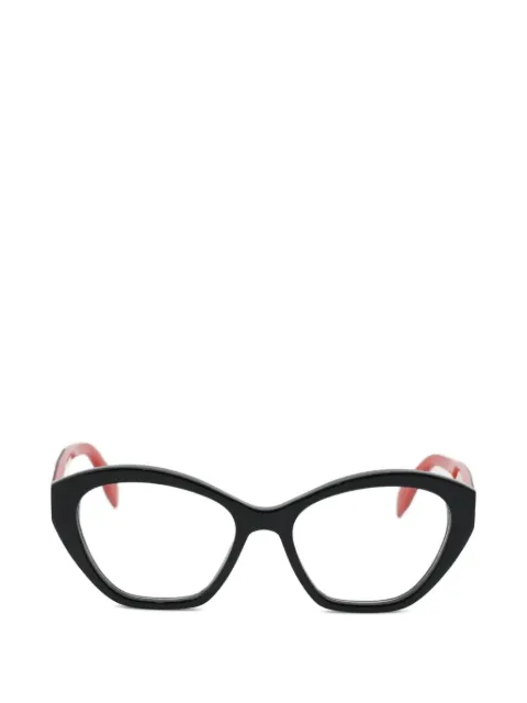 Alexander McQueen cat-eye frame glasses Black AM0360O003