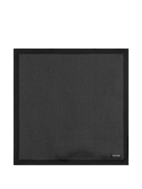 TOM FORD polka-dot silk pocket square Black SPR001S0214