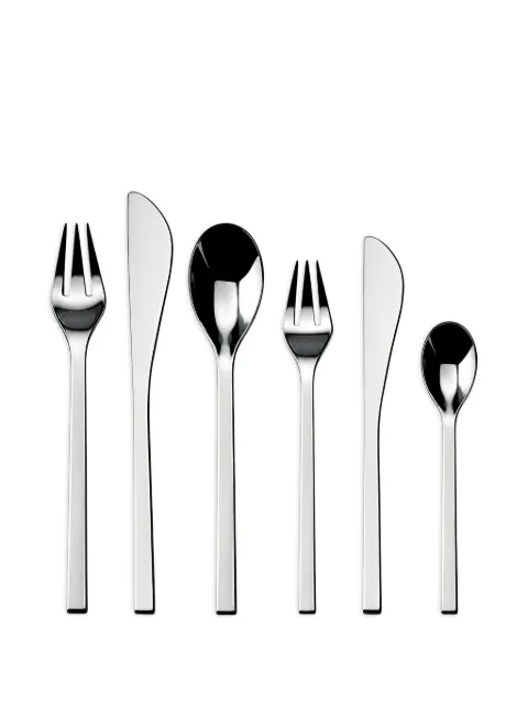 Alessi Colombina polished cutlery set (six-person setting) Silver 008FM06S36
