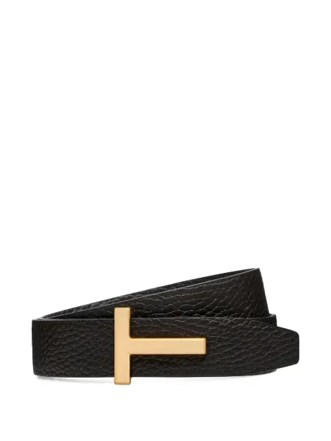 TOM FORD T-logo leather belt Black TB224LCL236G
