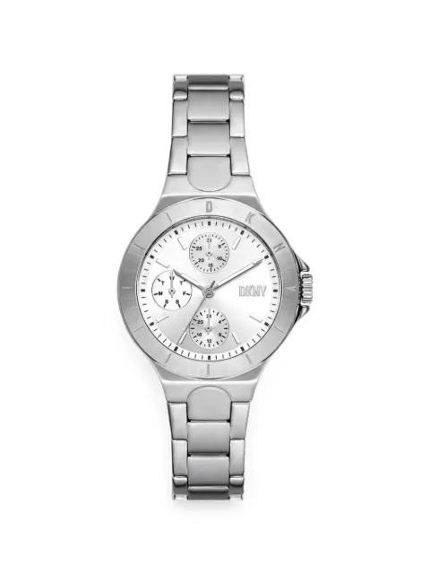 DKNY Chambers logo-engraved 31mm watch Silver NY6678