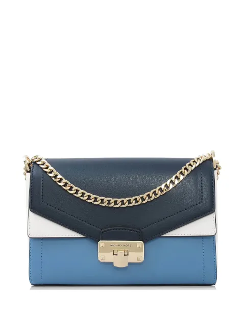 Michael Kors medium Kinsley colour-block leather shoulder bag Blue 35S0GYKF2TFRCHBLUMLT