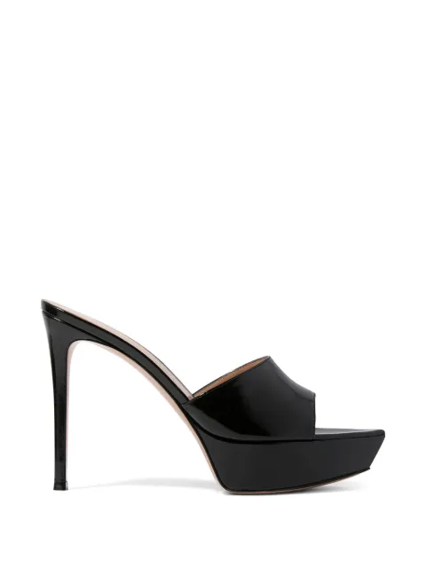 Gianvito Rossi platform pointed-toe mules Black G1010485RICNUI