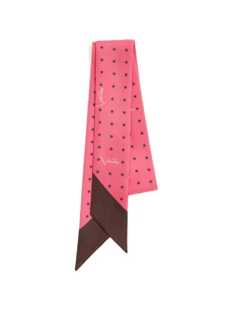 Valentino Garavani Stelline e Firma starry silk bandeau scarf Pink WE6017HXC