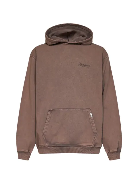 Represent Owners' Club logo-print hoodie Brown OCM4120017