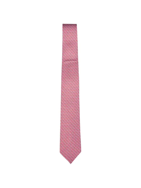 Ferragamo Gancini silk tie Red 794544