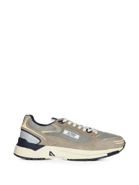 Autry Hyperway paneled mesh-suede sneakers Neutrals HYLMCI09SILSAGSPABL