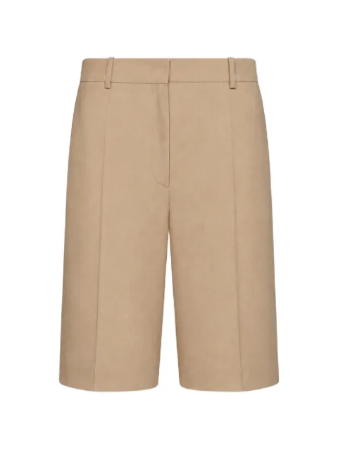 TOTEME pressed-crease straight-leg shorts Neutrals 263WRB0455FB0475
