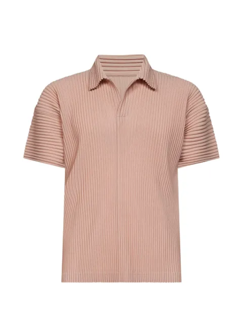Homme Plissé Issey Miyake pleated polo shirt Pink HP66JM13225