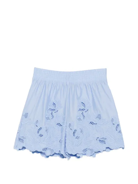 Ermanno Scervino broderie-anglaise scalloped shorts Blue D484P306QDV