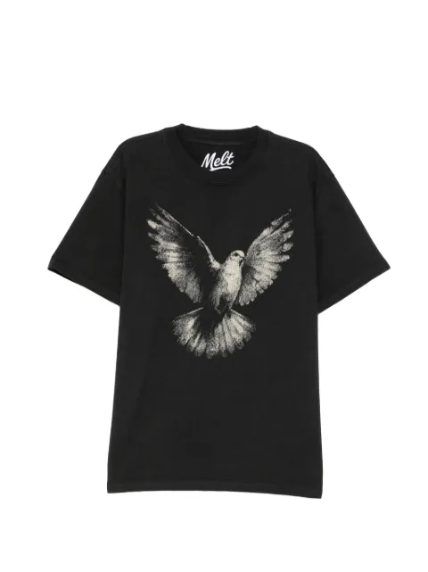 Melt dove printed T-shirt Black MS5370