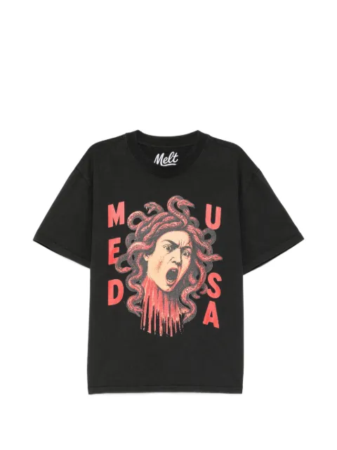 Melt Medusa printed T-shirt Black MS5372