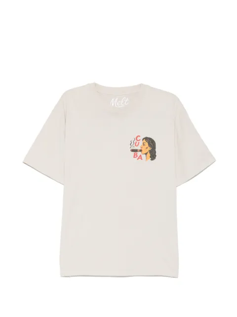Melt graphic-printed T-shirt Neutrals MS5366