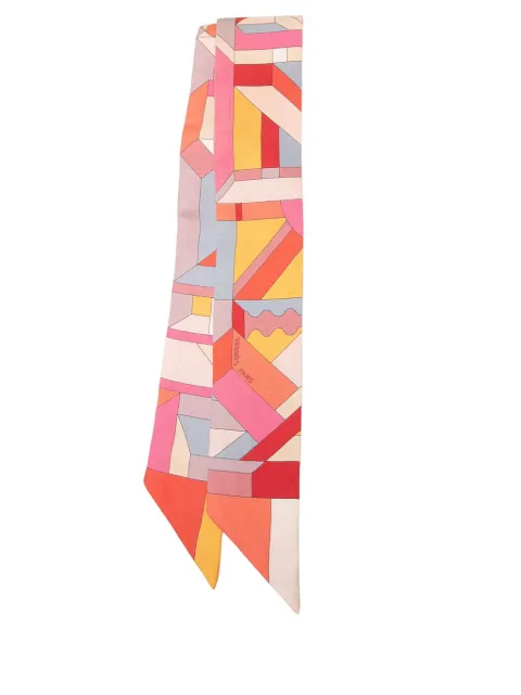 Hermès Pre-Owned 2000-2026 Perspective Cavaliere Silk Twilly Scarf scarves Pink LG835VVTEOMFHBIS
