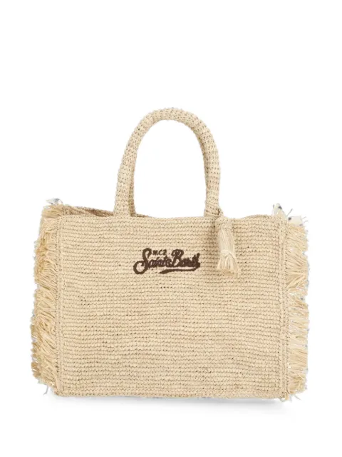 MC2 Saint Barth Colette fringed tote bag Neutrals COL0026