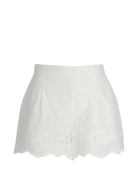 MC2 Saint Barth Amani embroidered cotton shorts White AMN0001